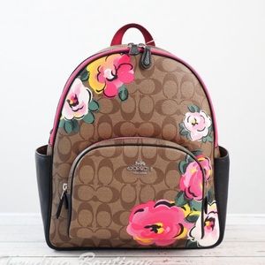 Coach Court Backpack In Signature Canvas